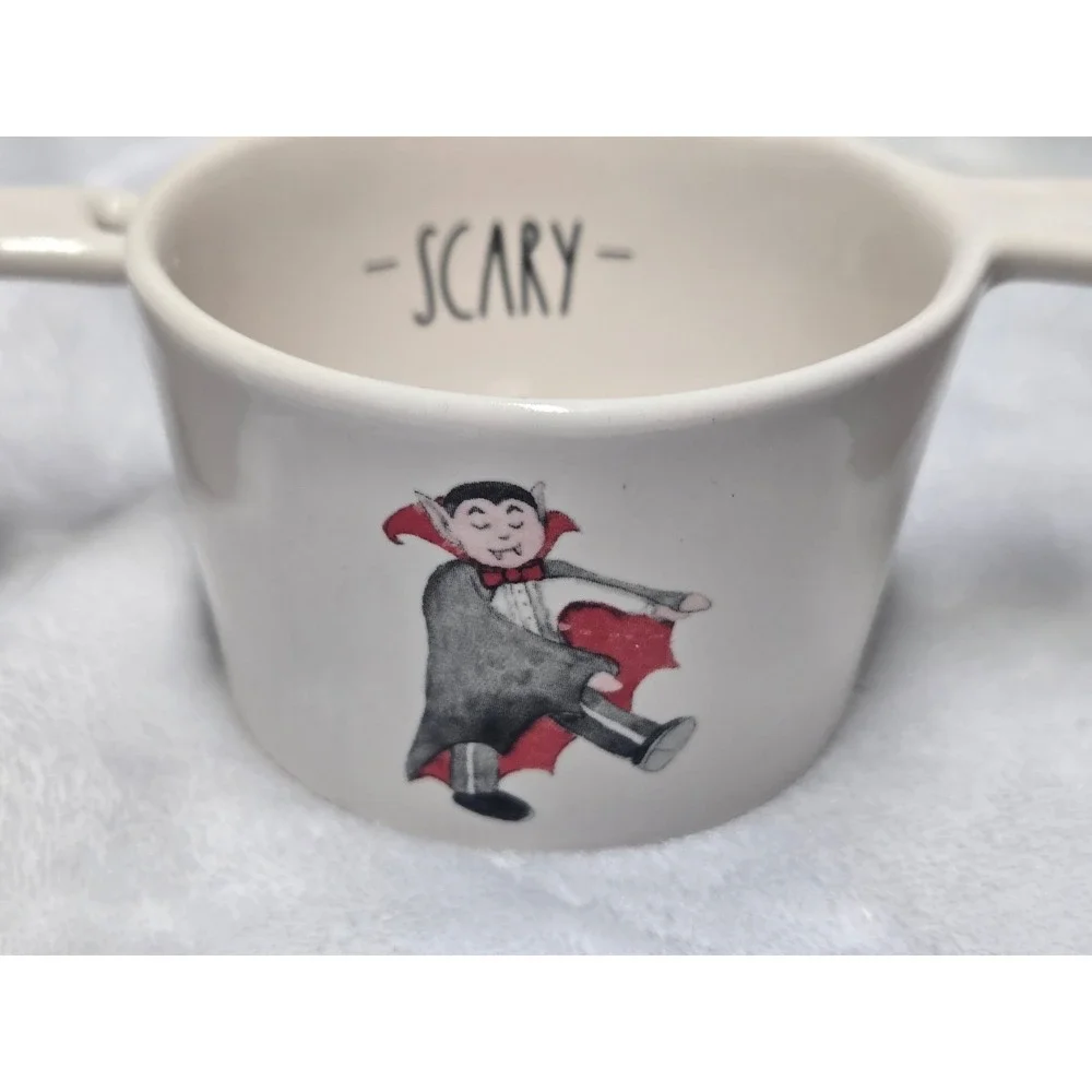 Rae Dunn Halloween Measuring Cups Set of 4 Witch Dracula Frankenstein Mummy